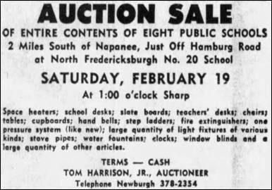 1966 Feb 17 Whig Auction Sale Contents of NF Schools